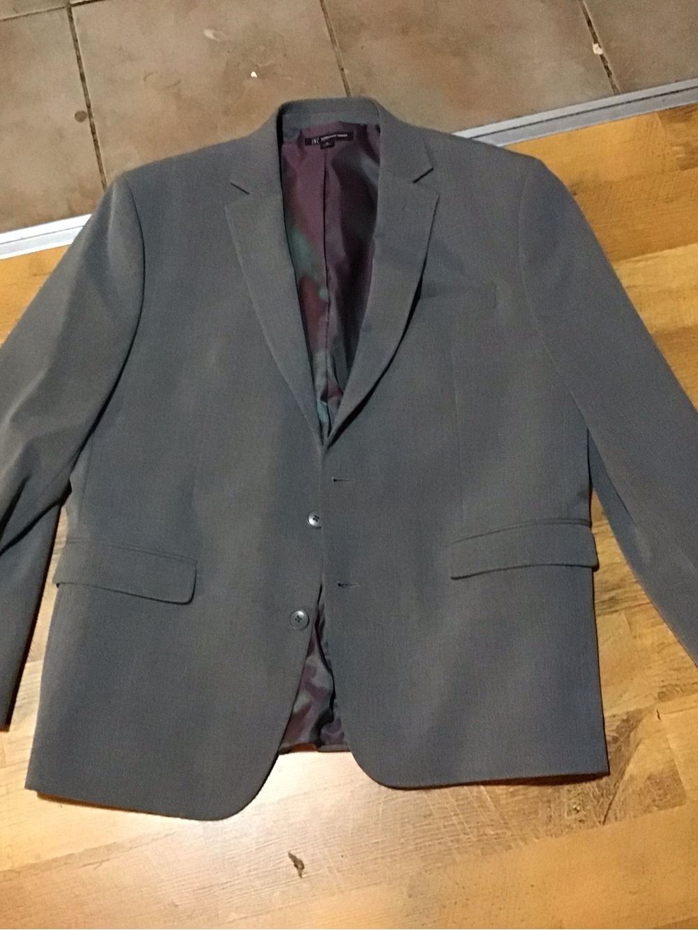 INC International Concepts Men's Gray Two-Button Blazer